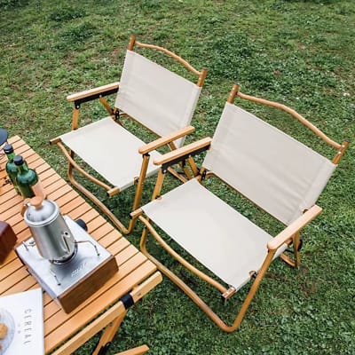 Portable Outdoor Camping Chair being used in a park for picnic