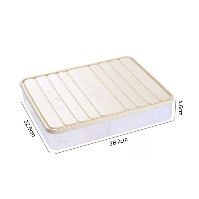 Stackable Food Storage Container - Fridge Organizer Box with Lid