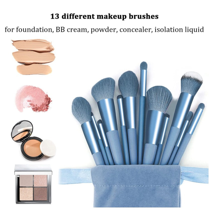 22Pcs Makeup Tools Set with 13 different makeup brushes
