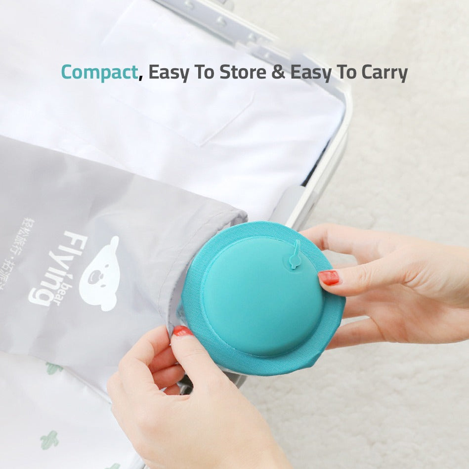 Someone ready to pack the Inflatable U-Shape Travel Neck Pillow