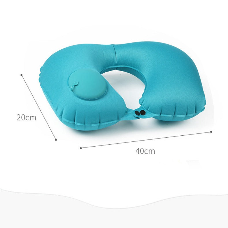 Inflatable U-Shape Travel Neck Pillow with its size