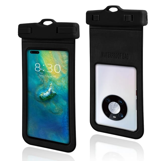 Universal Waterproof Phone Bag in black color