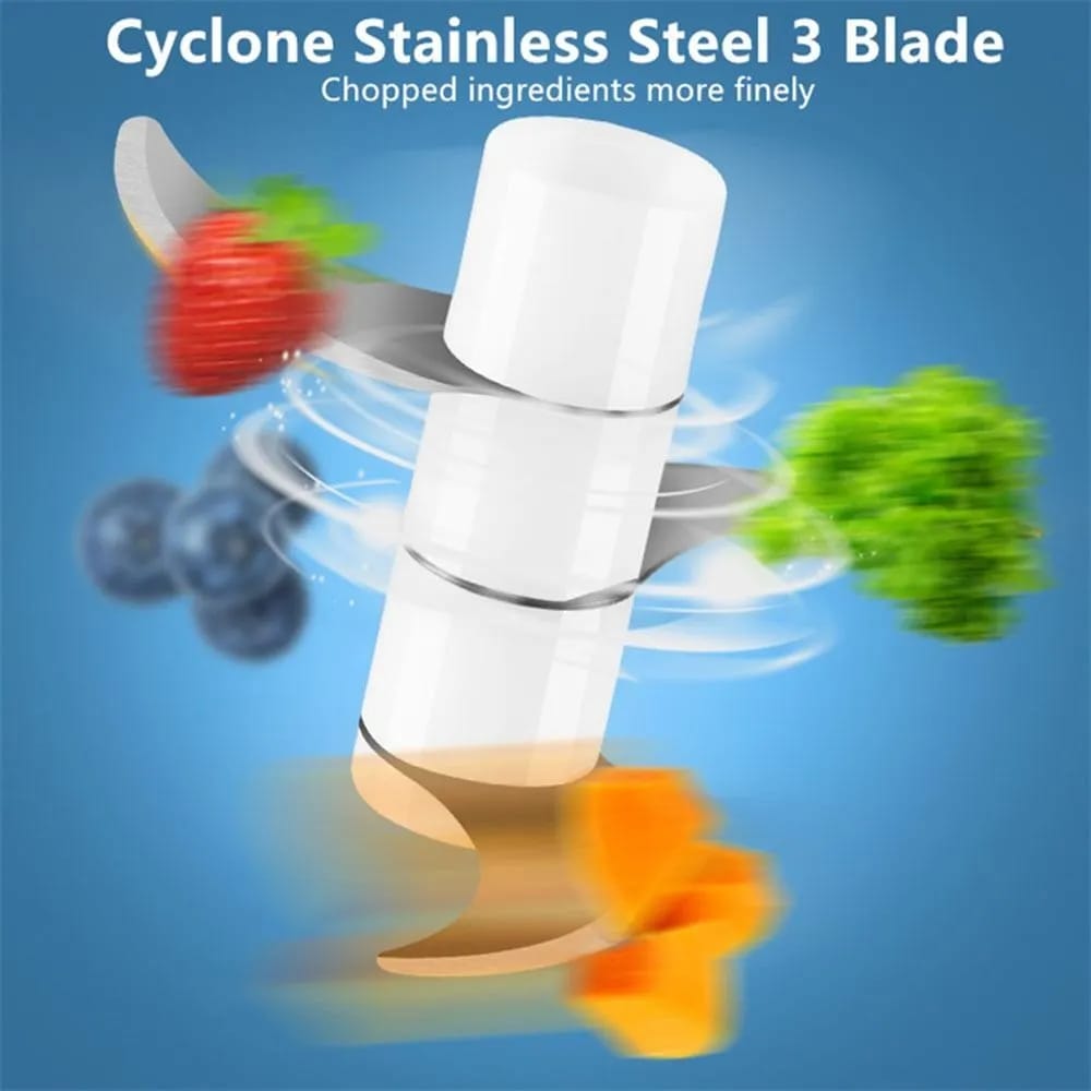 Mini Electric Chopper Food Processor cyclone stainless steel 3 blades