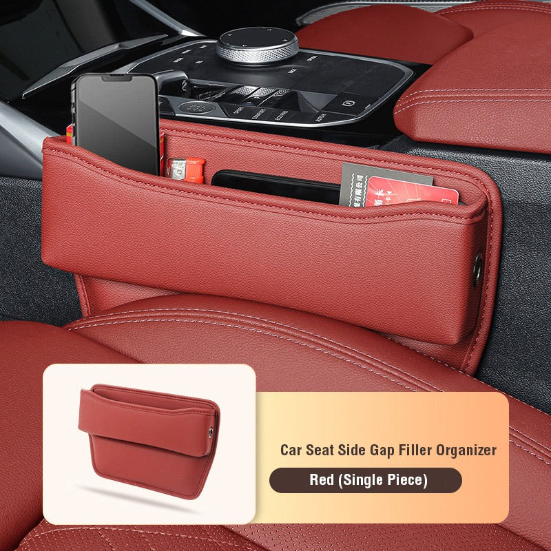Car Seat Gap Storage Box Organizer in red color