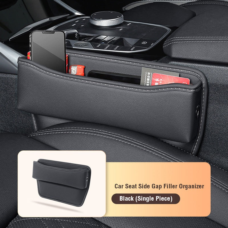 Car Seat Gap Storage Box Organizer in black color