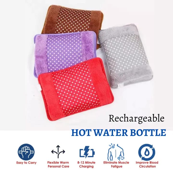 Rechargeable Thermal Water Bag, Electric Hot Water Bottle Hand Warmer Heater for Winter