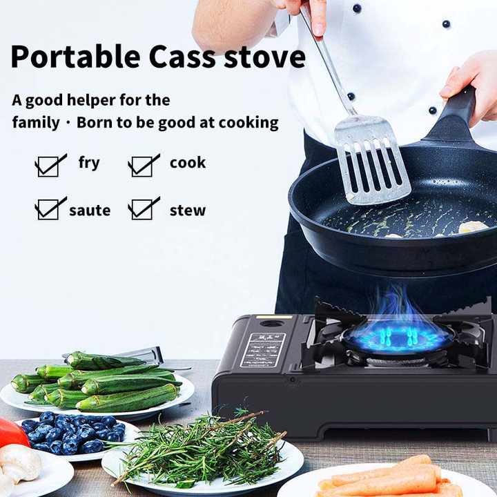 Portable Gas Stove with Carrying Case for Outdoor Camping, Hiking, Picnics