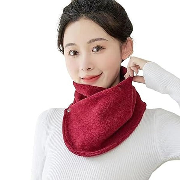 lady wearing Winter Fleece Neck Scarf
