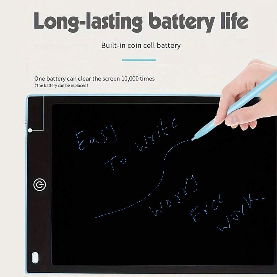 long lasting battery life of on LCD Writing Tablet
