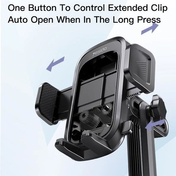 one button to control Admos Car Cup Mount Holder