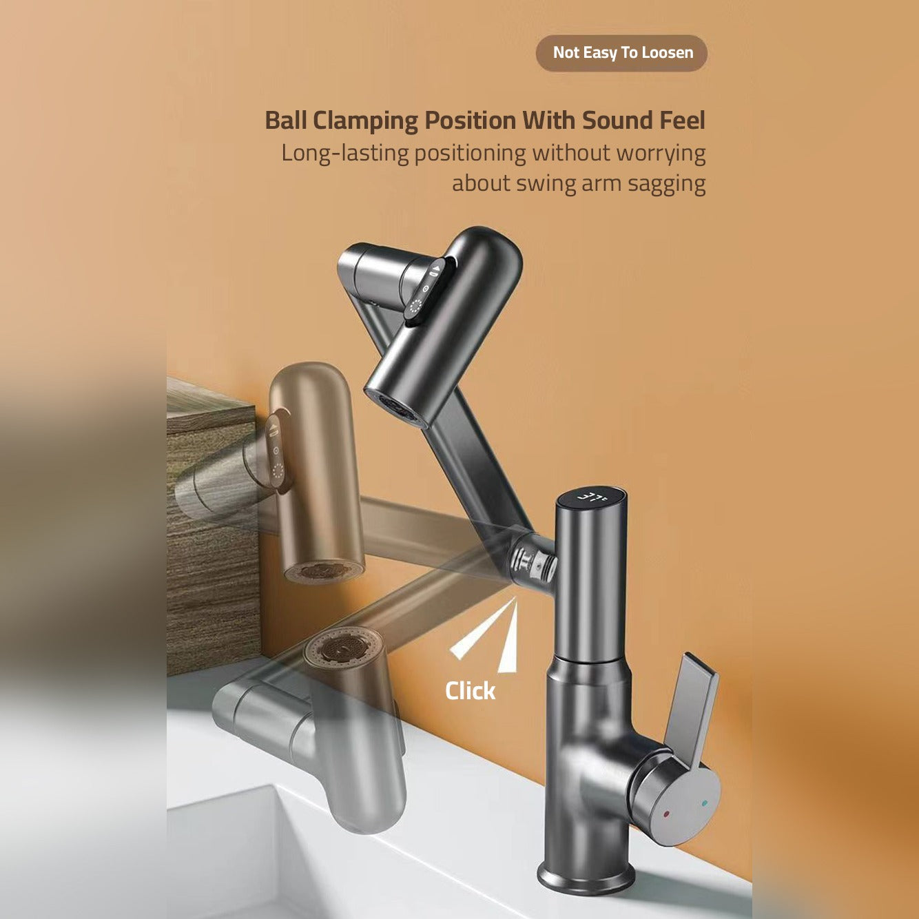 Long Lasting Positioning of Kitchen Faucet.