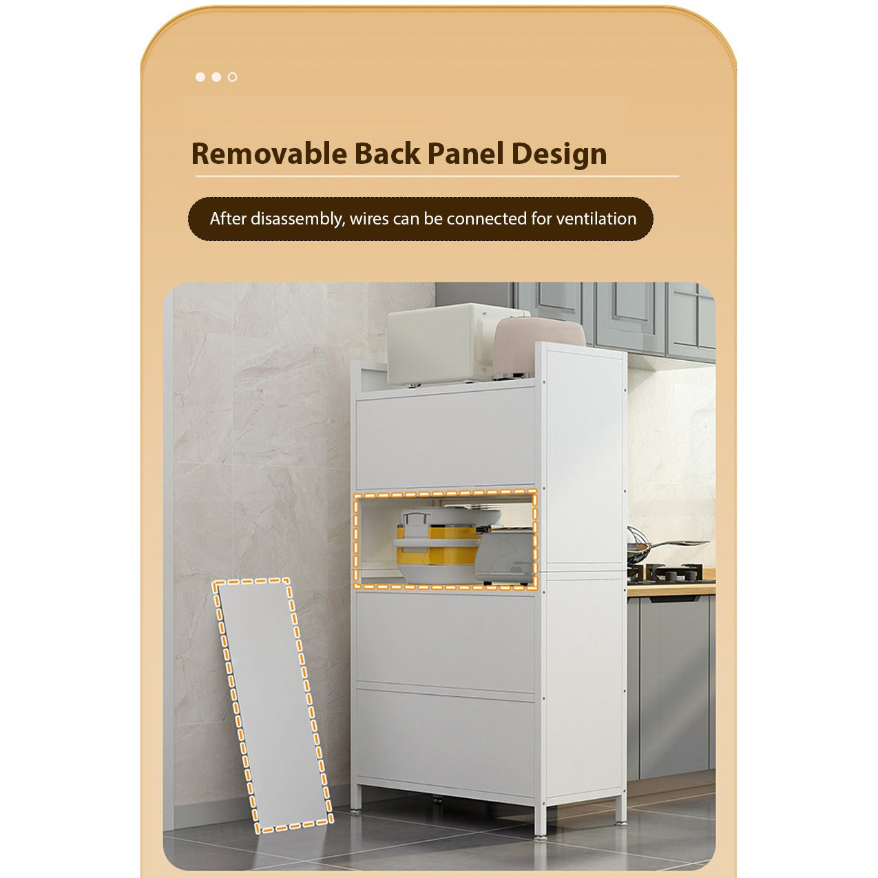 Back Side Of Kitchen Pantry Storage Cabinet Cupboard.