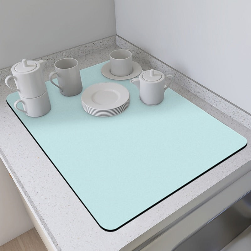 Dish Drying Mat, Non-Slip Kitchen Super Absorbent Draining Mat, Coffee Machine Mat for Countertop