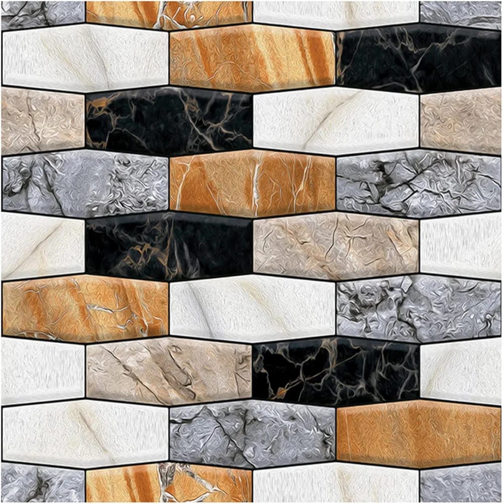 ملصقات حائط ثلاثية الأبعاد، 10 قطع بنمط الطوب ذاتي اللصق، ألواح حائط مقاومة للماء للحمام والمطبخ وغرفة المعيشة