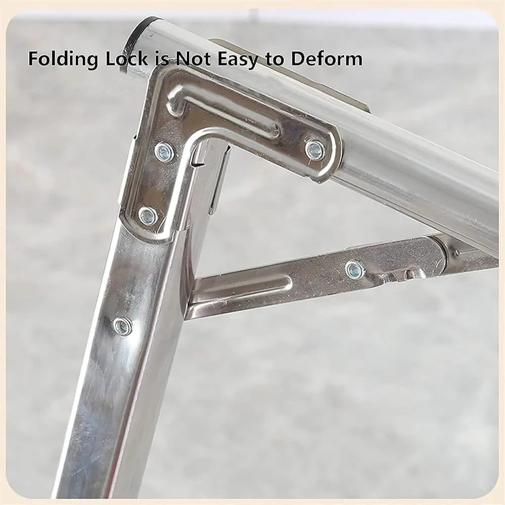 Foldable Cloth Drying Rack, Double Rod Cloth Hanging Laundry Stand for Indoor and Outdoor