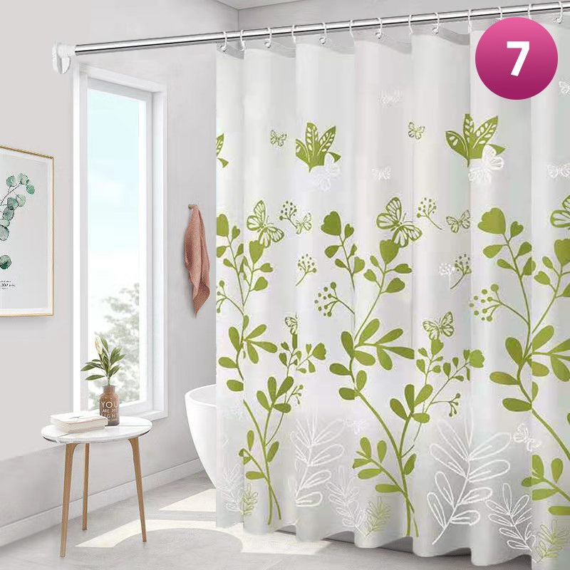 Waterproof Bathroom Shower Curtain Liner with Hooks