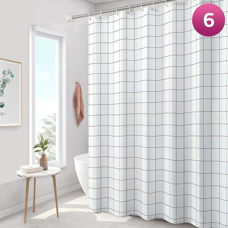 Waterproof Bathroom Shower Curtain Liner with Hooks