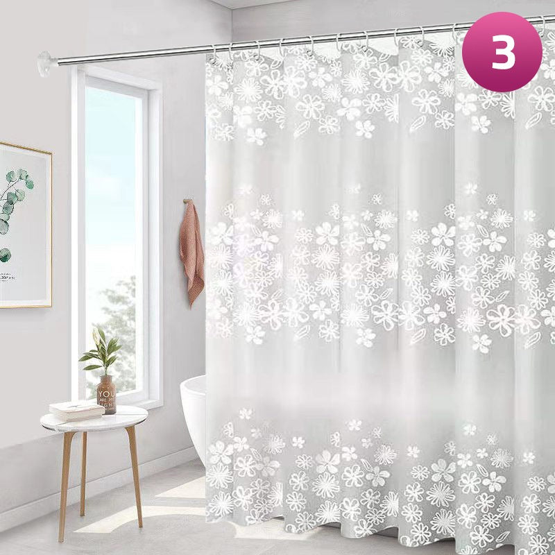 Waterproof Bathroom Shower Curtain Liner with Hooks