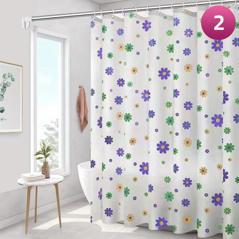 Waterproof Bathroom Shower Curtain Liner with Hooks
