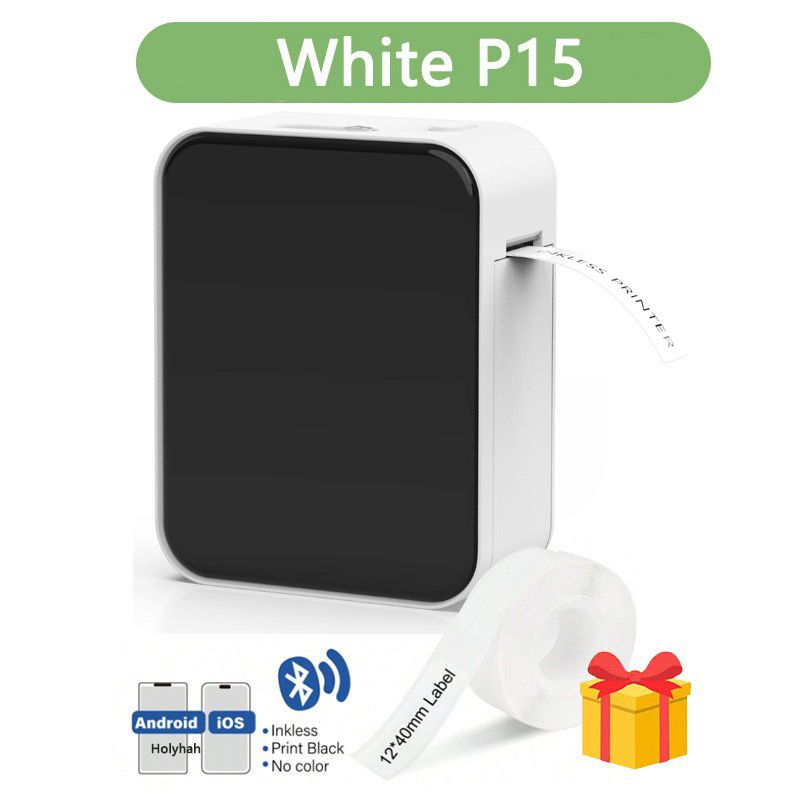 طابعة ملصقات حرارية لاسلكية من - بلوتوث، محمولة للسعر، الاسم، الملصقات، متوافقة مع أنظمة التشغيل أندرويد وآي أو إس
