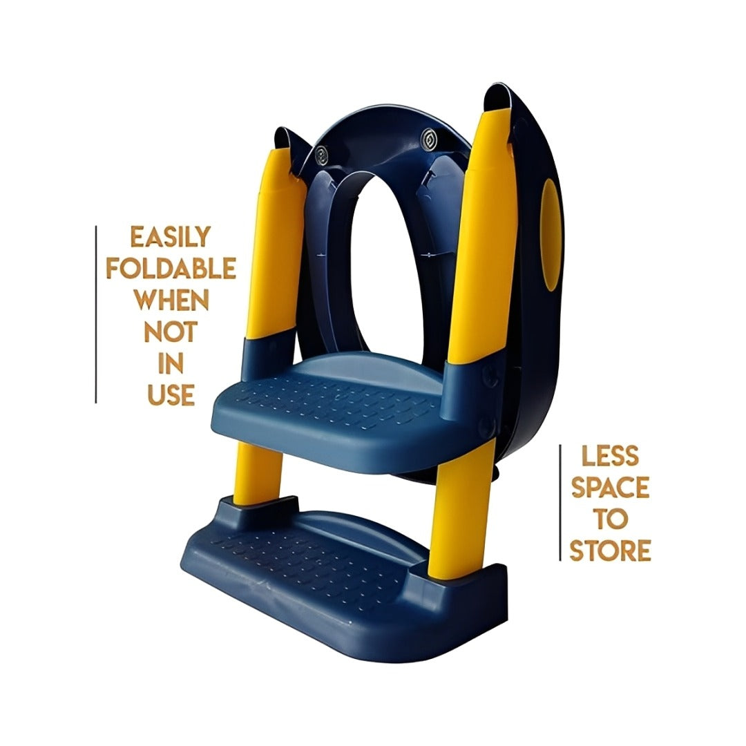 Toilet Potty Trainer Seat with Step and Ladder, Comfortable Seat, Anti‐Slip Ladder Pads, Toilet Seat Step Stool