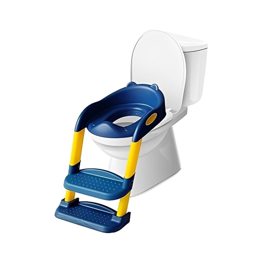 Toilet Potty Trainer Seat with Step and Ladder, Comfortable Seat, Anti‐Slip Ladder Pads, Toilet Seat Step Stool