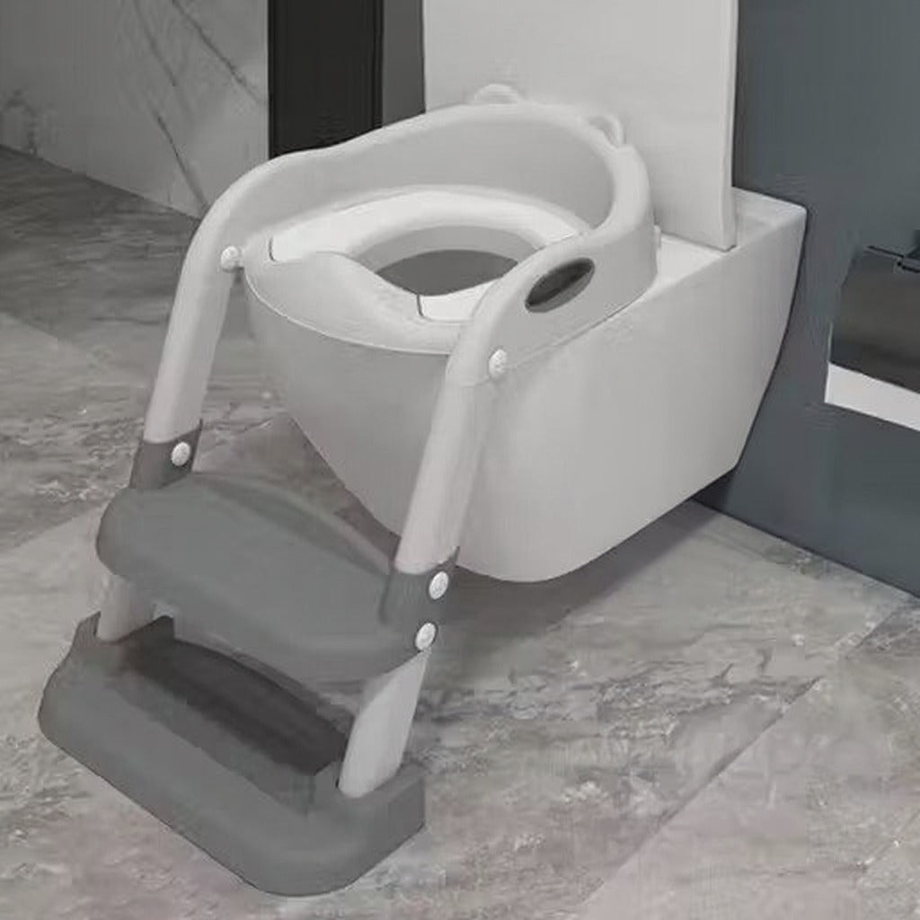 Toilet Potty Trainer Seat with Step and Ladder, Comfortable Seat, Anti‐Slip Ladder Pads, Toilet Seat Step Stool