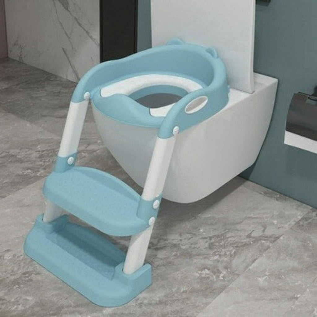 Toilet Potty Trainer Seat with Step and Ladder, Comfortable Seat, Anti‐Slip Ladder Pads, Toilet Seat Step Stool