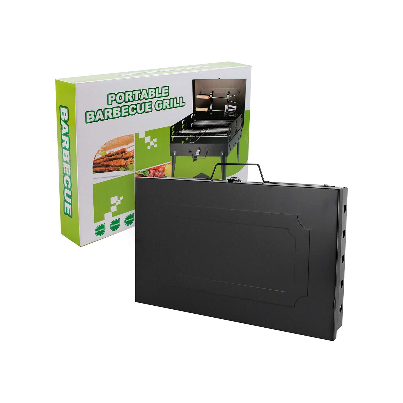 شواية شواء محمولة، طقم موقد فحم للشواء