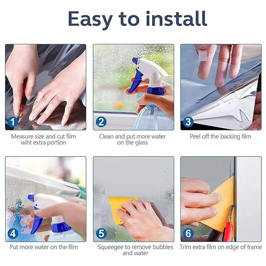 Installation Method Of Window Privacy Film.
