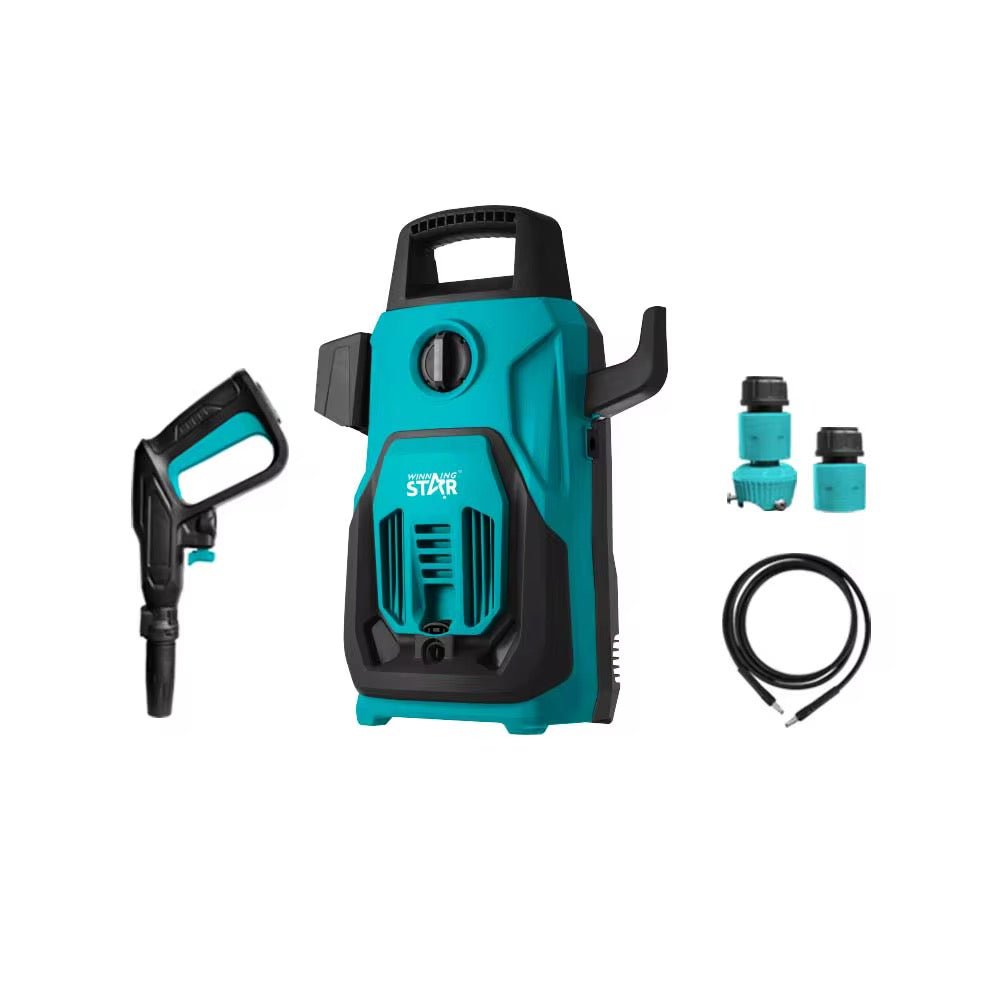 Winning Star Portable Pressure Washer with accessories on a white background