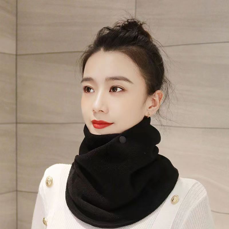 lady wearing Winter Fleece Neck Scarf