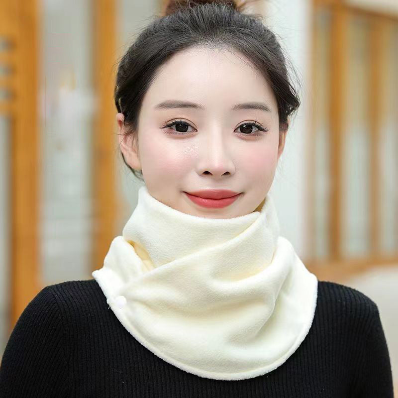 lady wearing Winter Fleece Neck Scarf
