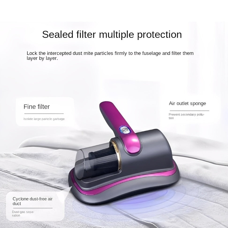 Wireless Dust Mite Removal Vacuum Cleaner is Used to Clean Mattress.