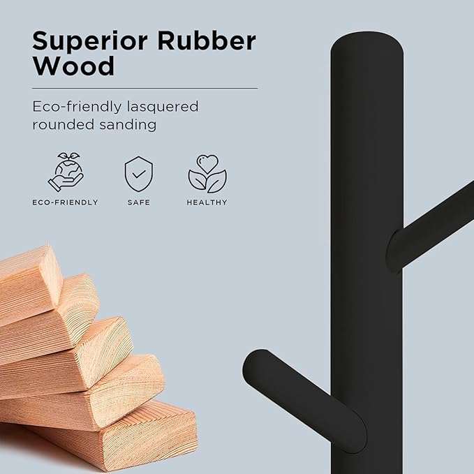 Wooden Coat Rack Stand,