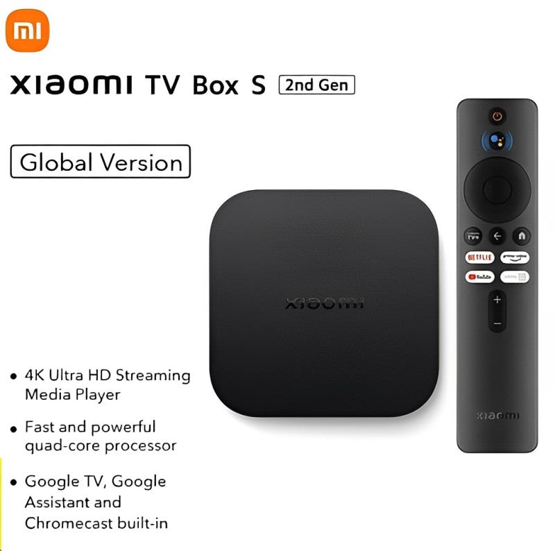 Xiaomi TV Box S 2nd Gen 4K Ultra HD MDZ-27-AA with advanced features