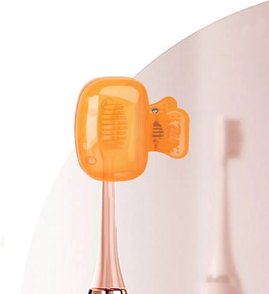 Toothbrush is Covered With Toothbrush Head Cover Cap.