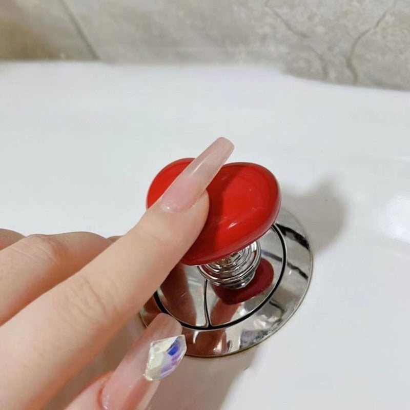 Red Toilet Push Button.