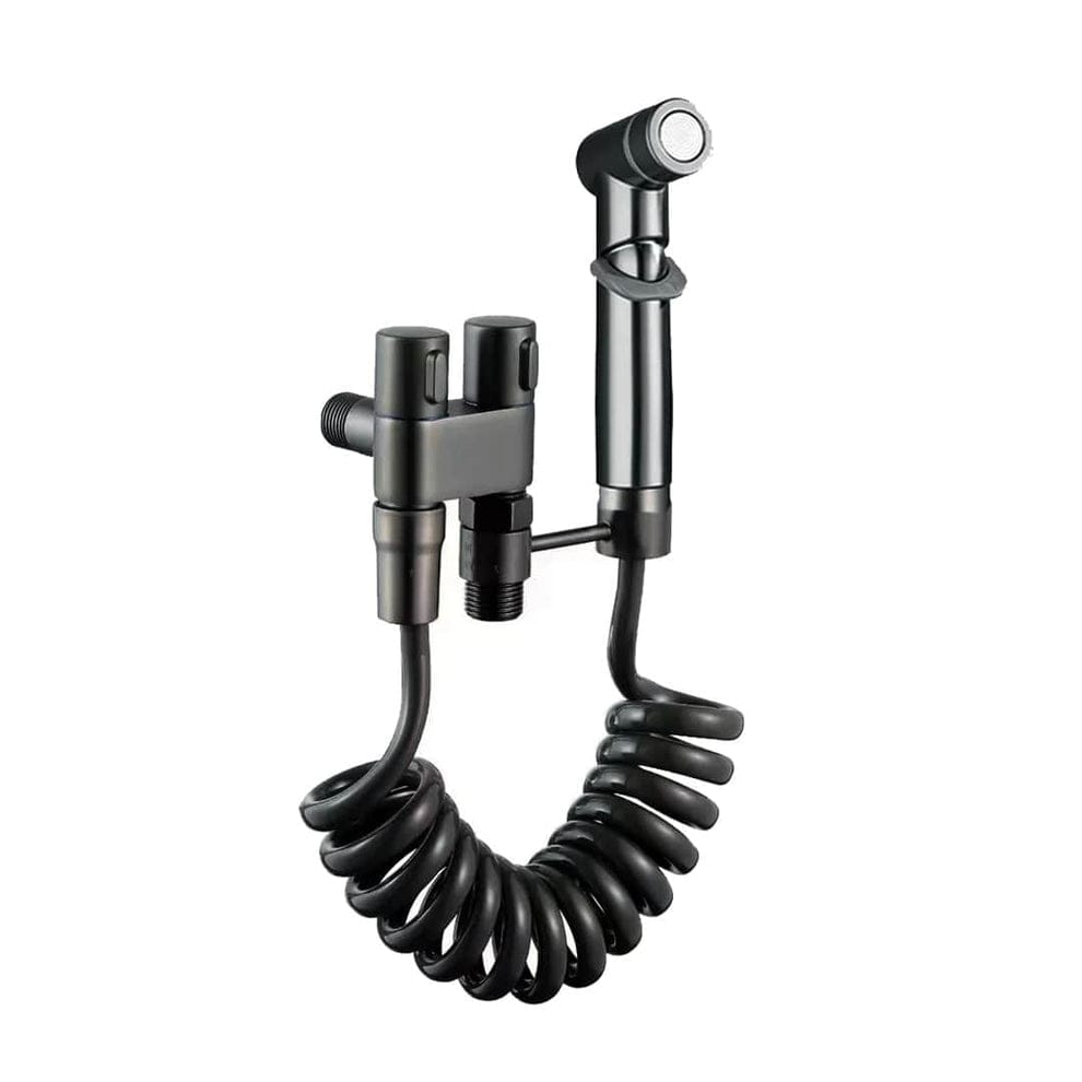 Handheld Bidet Sprayer for Toilet in Black Color.