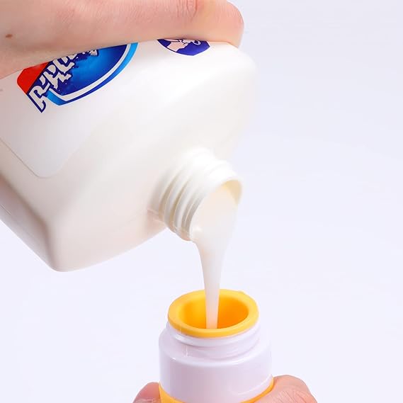 Filling Process of Travel Toiletry Bottle.