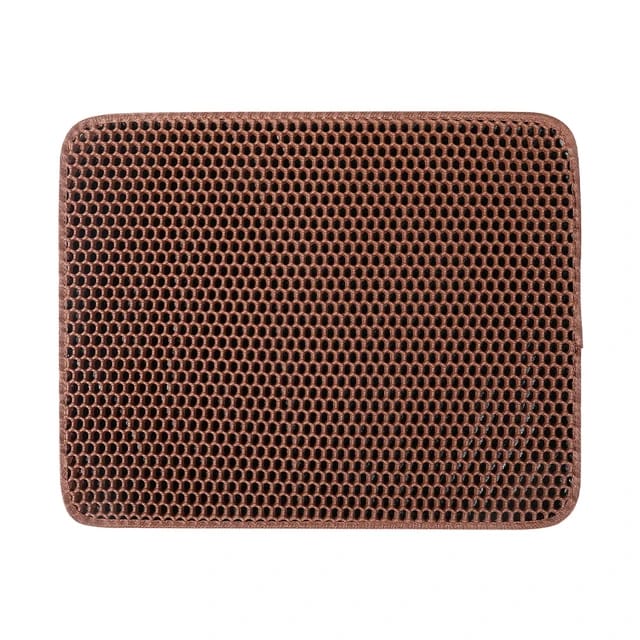Cat Litter Tray Mat in Brown.