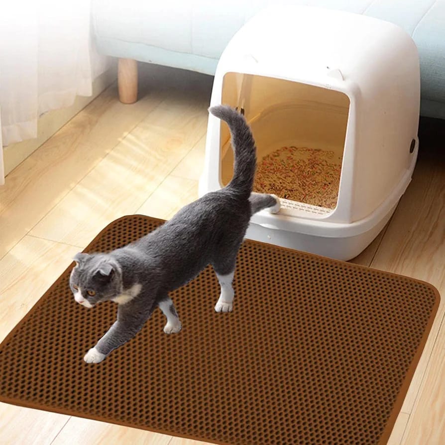 Brown Litter Tray Mat.