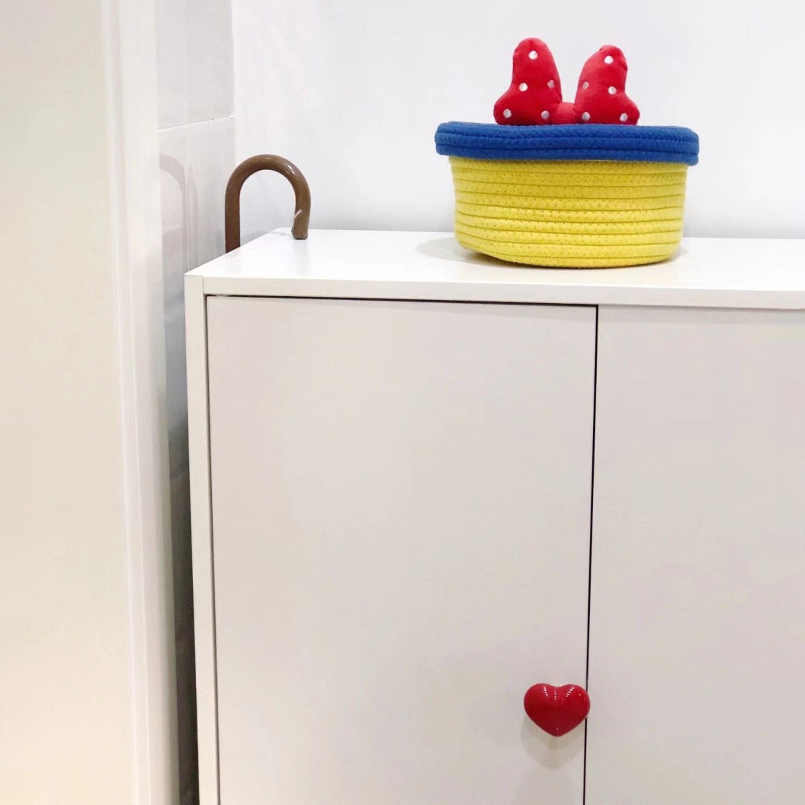 Push Button Is Placed on Wardrobe Door.