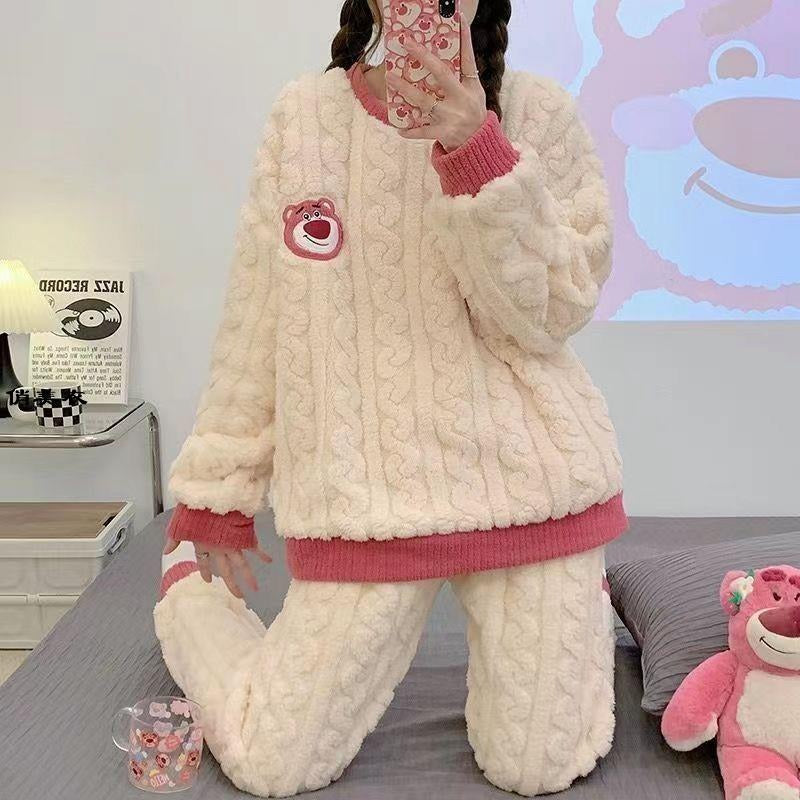 women in pajama winter wear