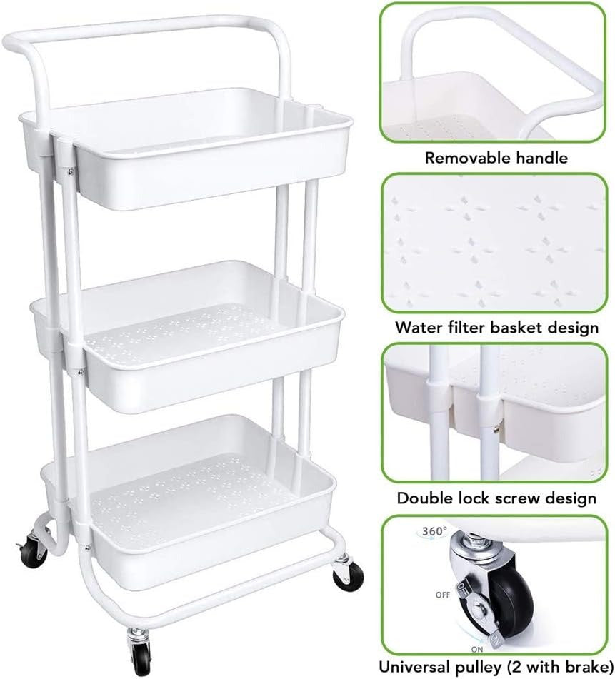 detail of 3-Tier Trolley Cart Organizer