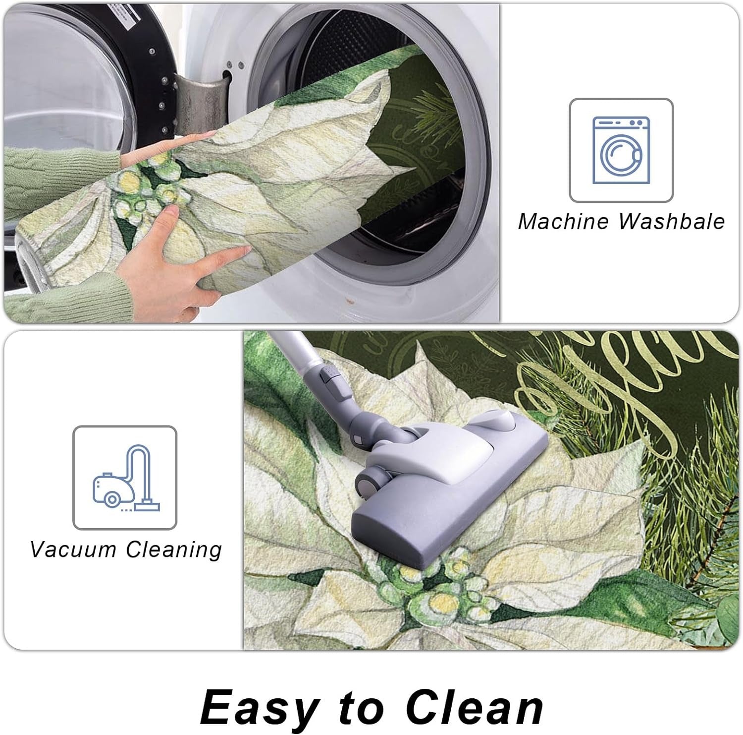 easy to clean the rug