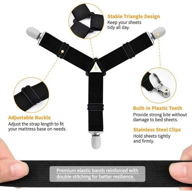 feature of Adjustable Bed Sheet Holder Straps