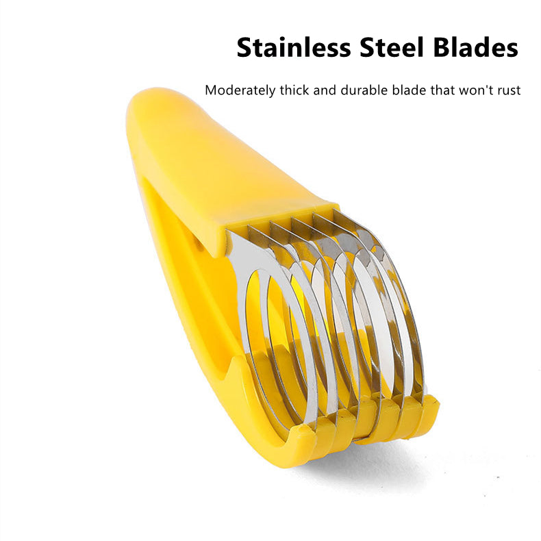 Front side of the Stainless Steel Banana Cutter Slicer