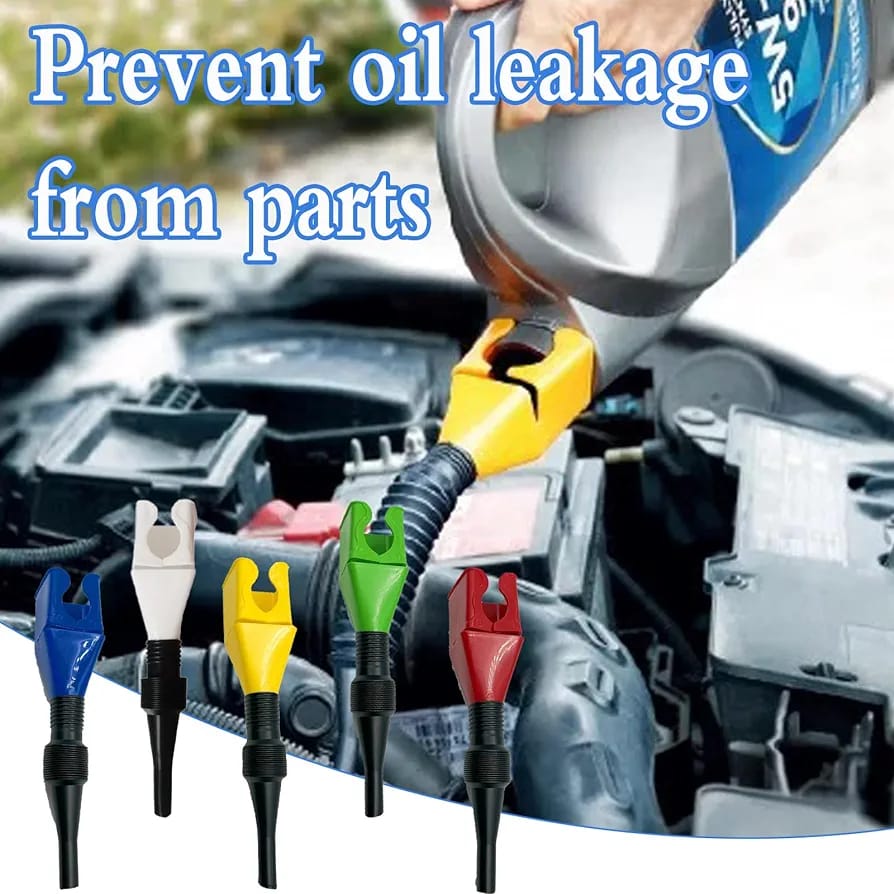 A person Fills Fuel Using Fuel Funnel.