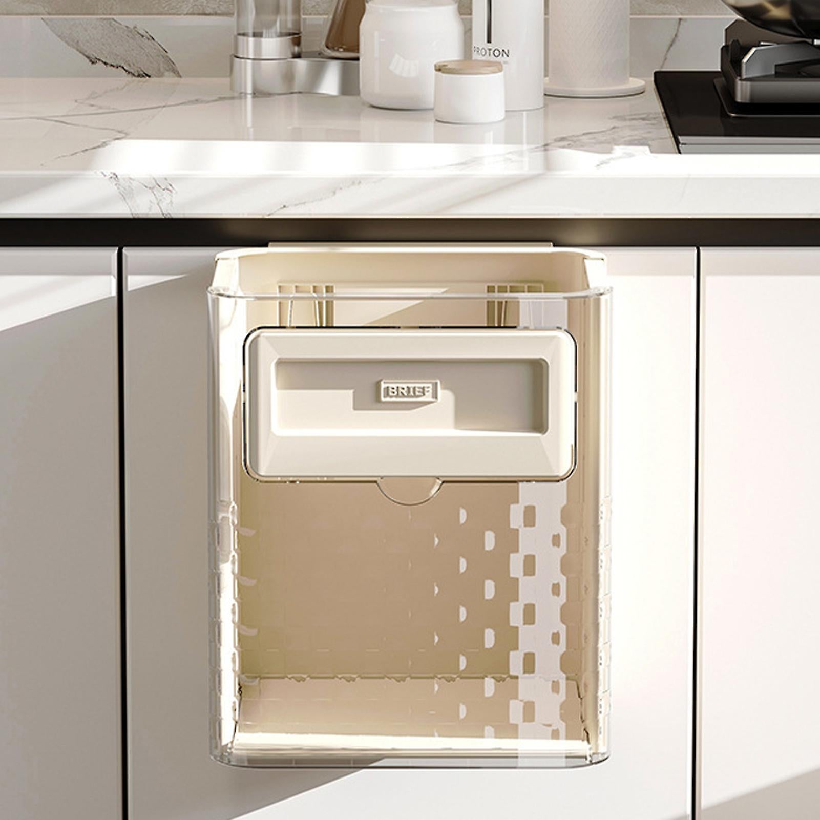 Wall-Mounted Garbage Box in White Color.